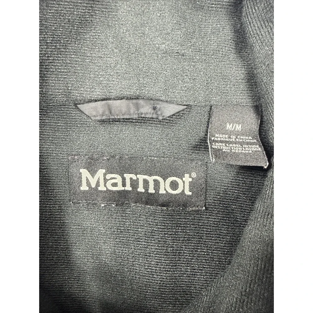 Marmot Black Lightweight Full Zip Jacket Men's Size Med Outdoor Vented EXCELLENT